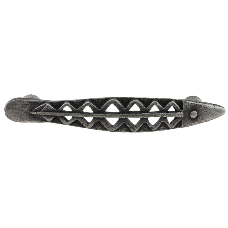 3-3/4" Fish Pull Solid Pewter