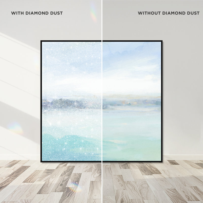Calming Mist Print by Oliver Gal, 41"H x 41"W, Black Floater Frame