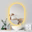 Miroir de salle de bain mural ovale à rétroéclairage à DEL avec anti-buée et à intensité variable Maléia-462603164