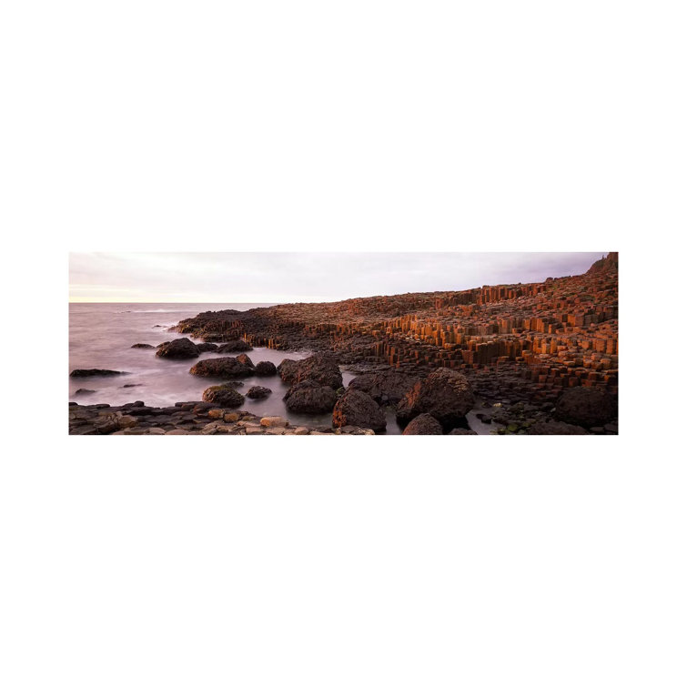 Basalt Columns Of Giant's Causeway, Antrim Coast, Northern Ireland - Wrapped Canvas Panoramic Print