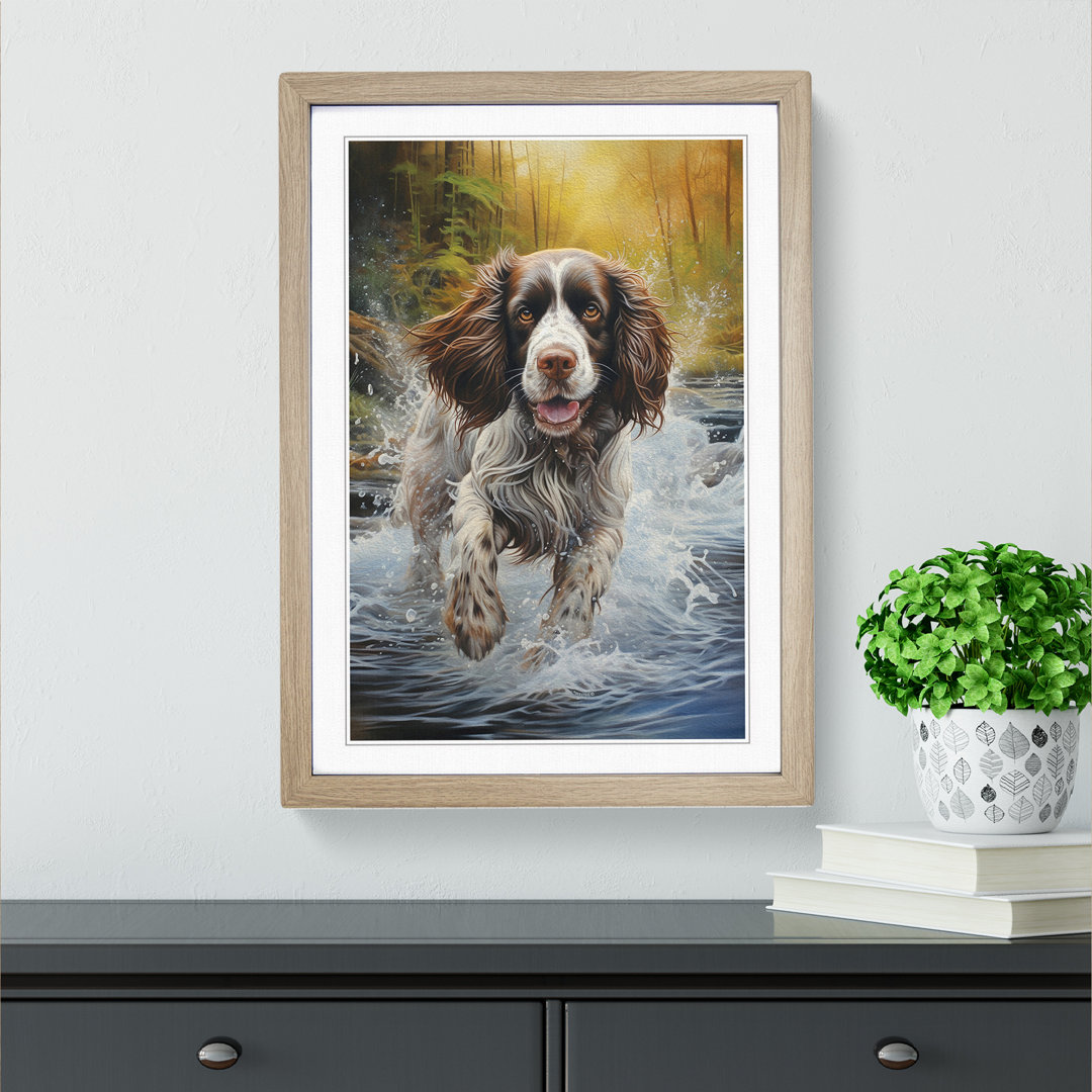 English Springer Spaniel Tachisme Framed Print