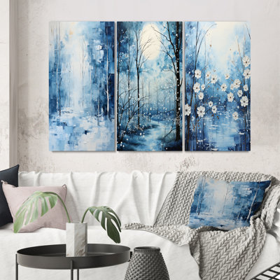 «Snow Winters Solitude II», 3 pièces sur toile