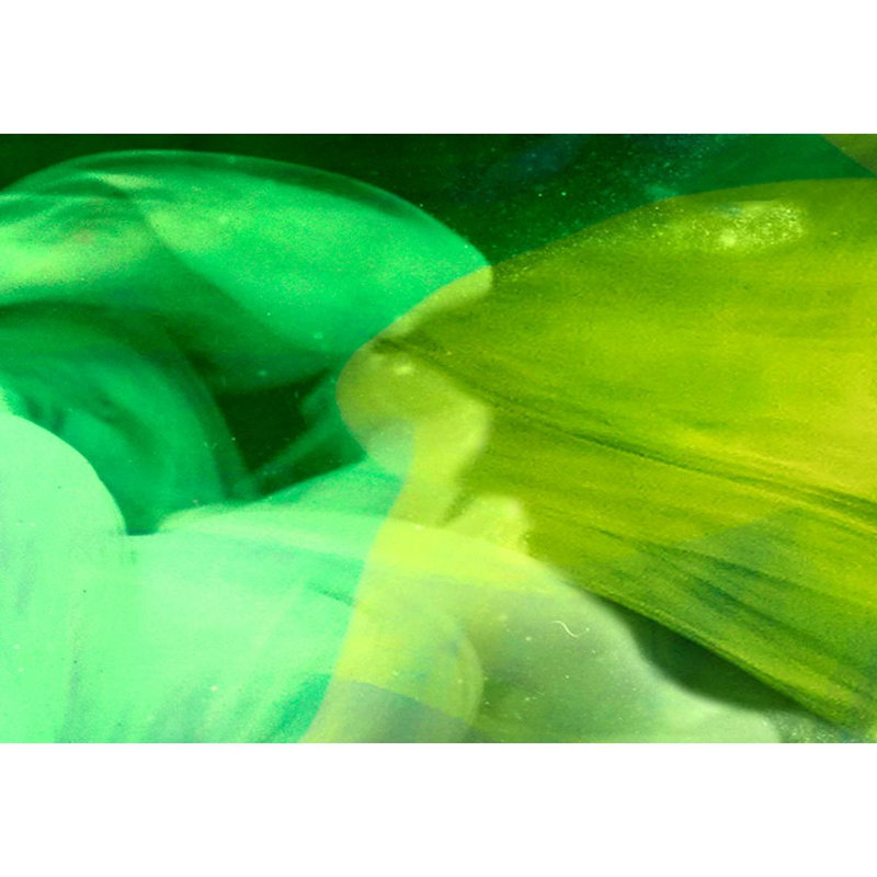Dance Of Colors - 5 Piece No Frame Print on Canvas, 100cm H x 200cm W, Green/Blue