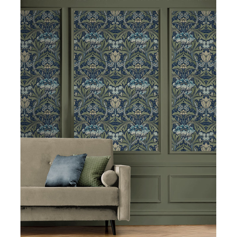 Acanthus Floral Vintage Peel And Stick Wallpaper