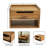 Alina Solid Wood Nightstand Tray-Top with Drawer and Open Storage-133419881