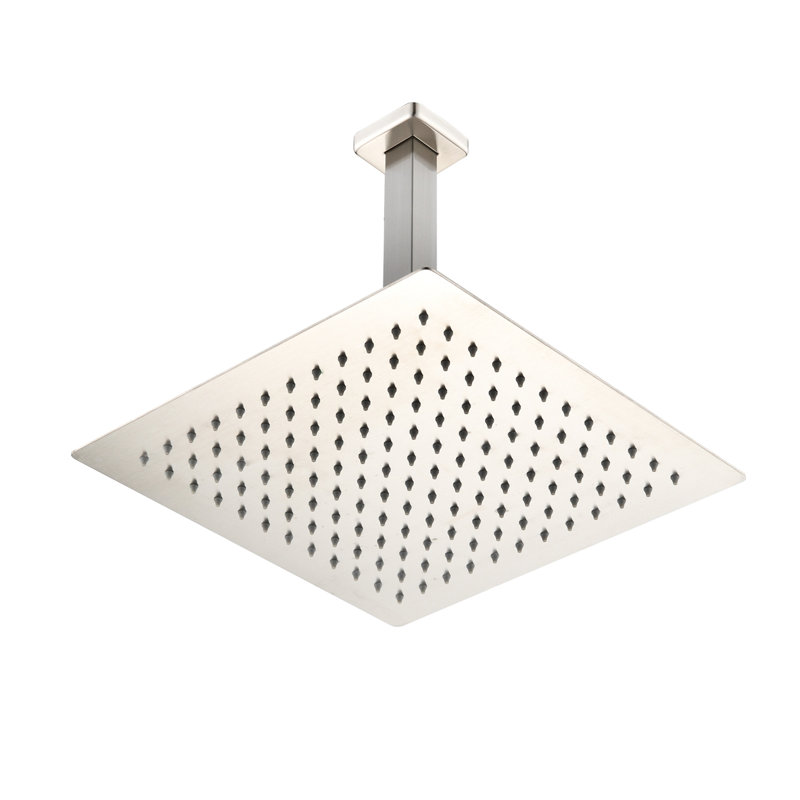 Ceiling Mounted Shower In Brushed Nickel With 10" Head And Handheld - Replicates Natural Rainfall, Self-Cleaning Nozzle, Corresponds To American Standard Pipe Installation Requirements, Wall &