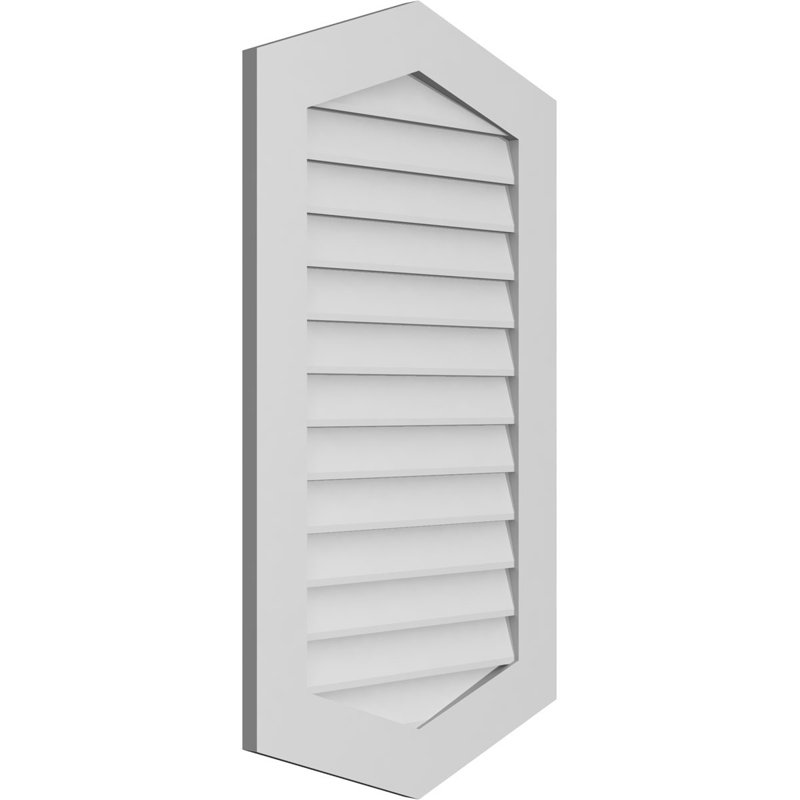 Ventilé vertical à pignon vertical 4/12 po, H 42 po x l 24 po x P 1 po