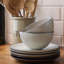 Stacked Organic Handmade Stoneware Cereal Bowl-512817963