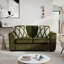 Causeuse de salon avec revêtement en chenille Mosswood et coussins décoratifs texturés-1068113415