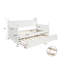 Lit de jour simple en bois avec lit gigogne simple (blanc)