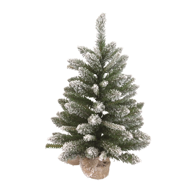 Sapin de Noël artificiel givré noble - Décoration de table multicolore pour l'intérieur - Parfait pour les décorations des Fêtes, les cadeaux et les cadeaux d'hôtesse - Conception en plastique durable pour une beauté durable
