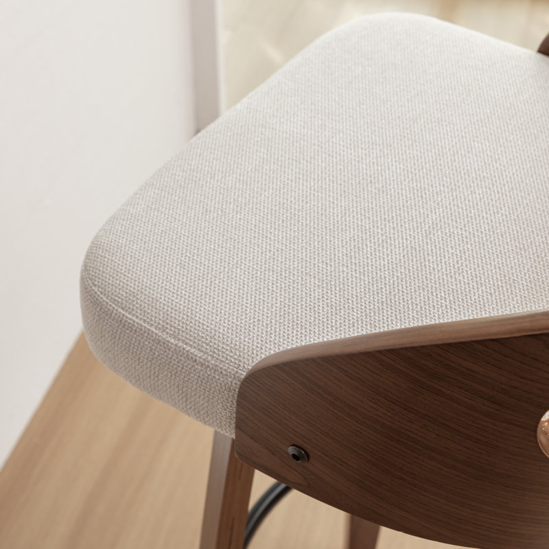 Swivel Upholstered Counter Stool, Beige, 76.2cm