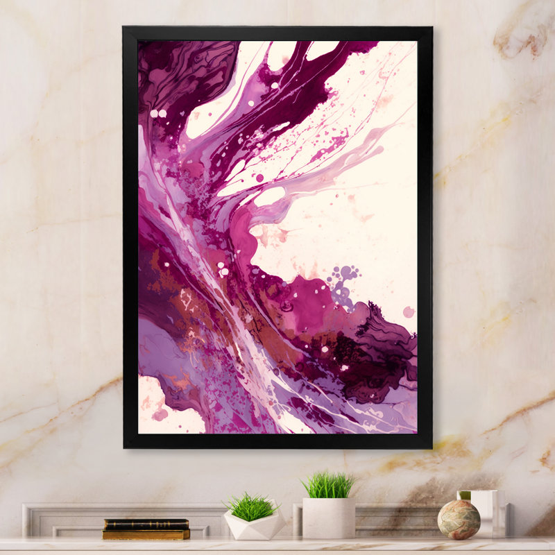 «Celebration In Raspberry Blush VI», reproduction sur toile, H 20 po x l 12 po x P 1 po, Impression dorée sur toile encadrée