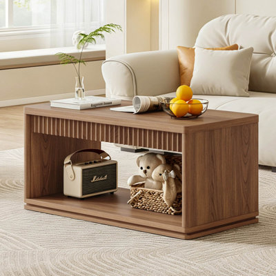Table basse rectangulaire à motif ondulé 39 po Guinna
