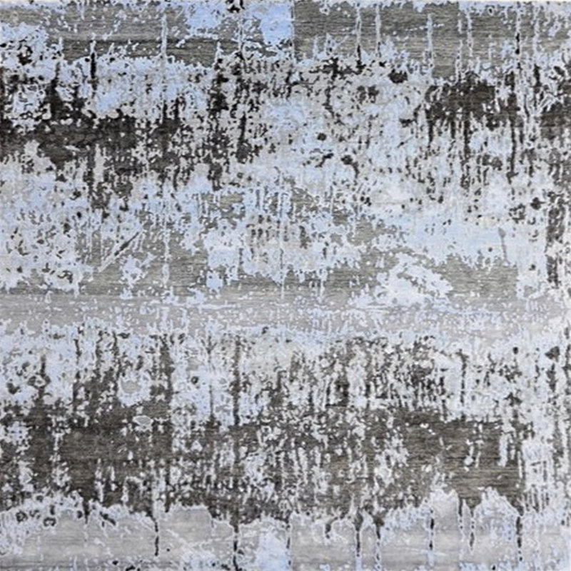 Tapis abstrait gris, Carré 5 pi