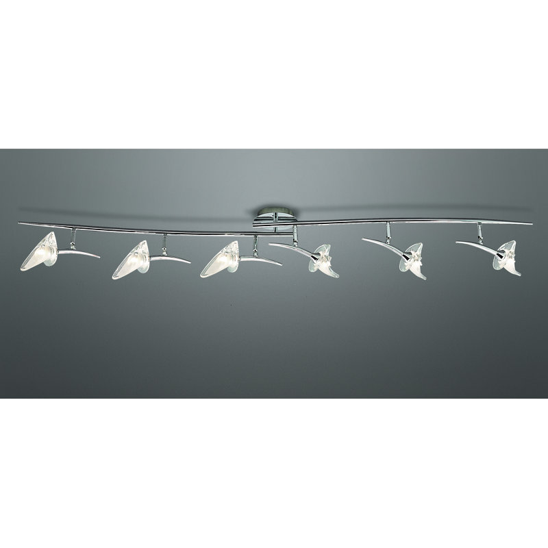 Ensemble de rail d’éclairage 6 lumières Flavia