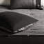 Édredon en faux suède 7 pièces pour grand lit de style chalet gris avec boutons décoratifs, doux et lavable à la machine-124917996-124918000