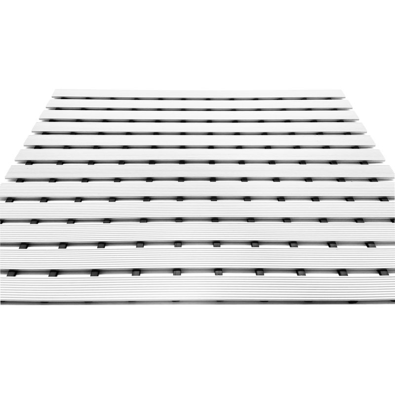 PVC DUCKBOARD SHOWER MAT Non-Slip Shower mat, White