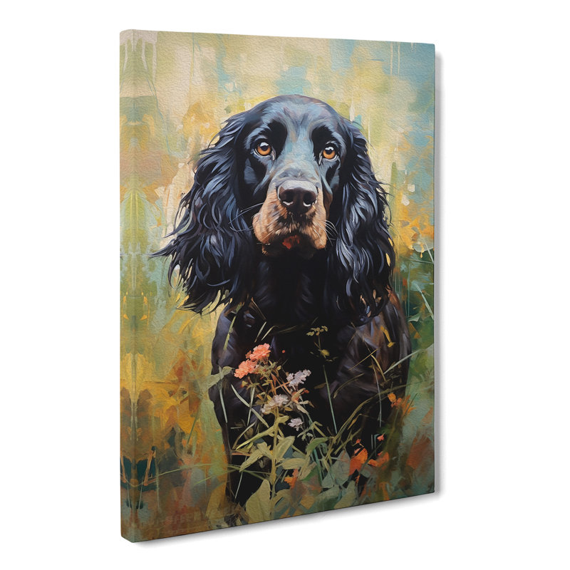 Cocker Spaniel Contemporary - Print, 50cm H x 35cm W x 3cm D