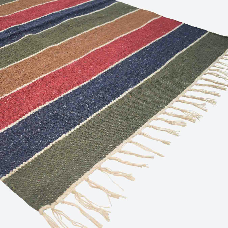 Cumby Striped Hand Woven Area Rug, Rectangle 90 x 150cm