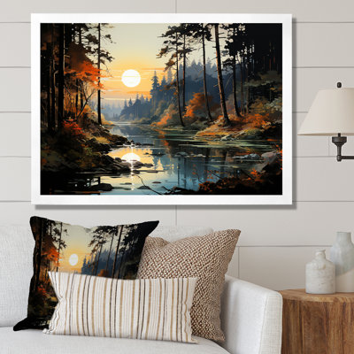 Rivière, forêt, trésor caché, paysage III