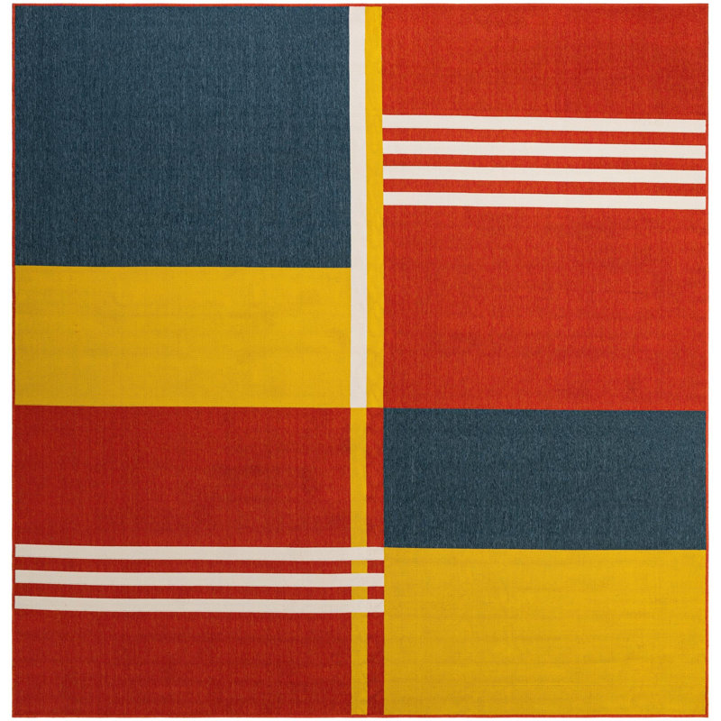  Outdoor Modern Rug, Square 10'