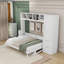 Lit escamotable en bois avec tablettes et tiroirs Nodine-1434812082-1434812081