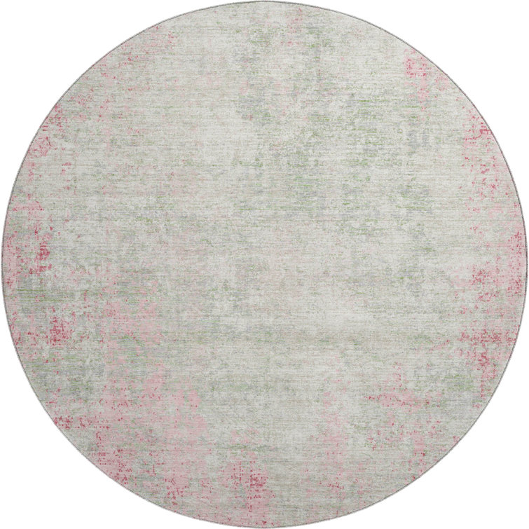Premium Machine Washable Prisco Pink Rug