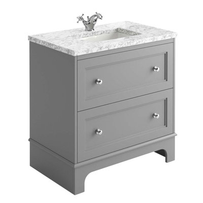 800.1mm Single Bathroom Vanity with Integrated Ceramic Basin