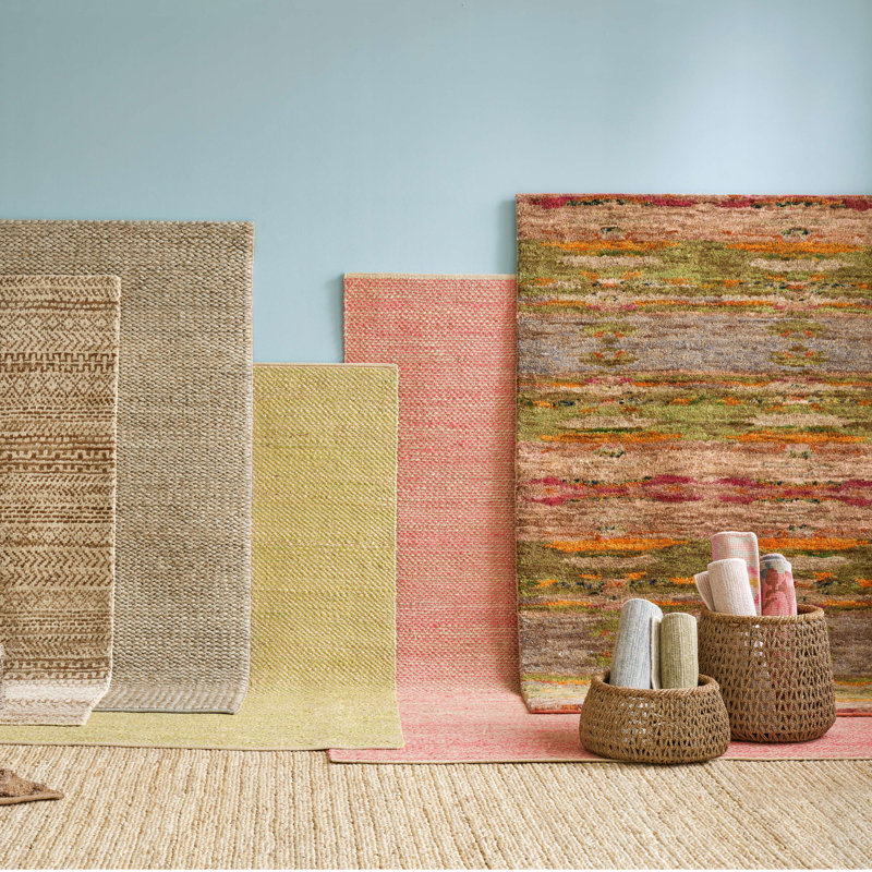 Quartz Ocean Handwoven Viscose/Cotton Rug, Rectangle 7'6" x 9'6"