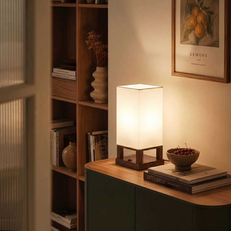 Lampe de chevet DEL 14 po Maxwell, Brun