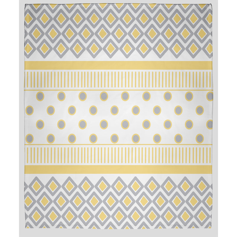 Jeté polaire haut de gamme, L 50 po x L 60 po, Jaune, 1.85
