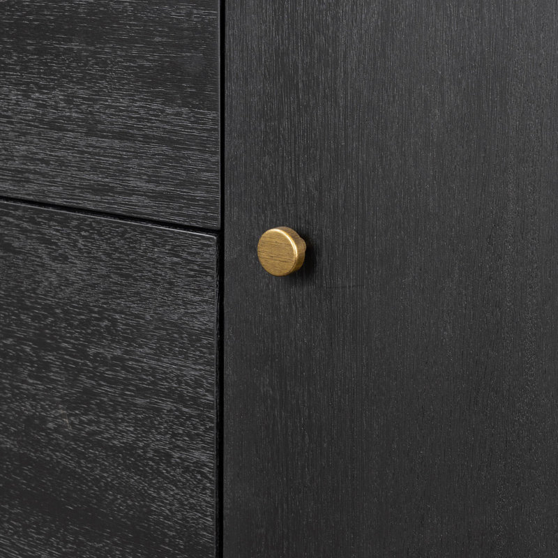 Sullivan Chest-Saddle Tan, Brushed Black Acacia Solid