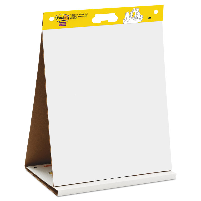 Post-it White Self-Stick Tabletop Easel Pad, 20 x 23 Inches, 20 Sheets