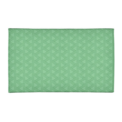 Tapis gris/vert zag zig monochrome