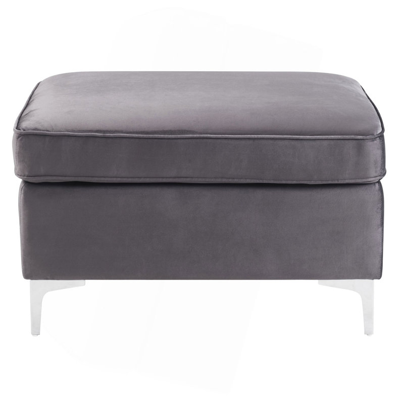 Accent Rectangle Ottoman（ONLY OTTOMAN), Gray