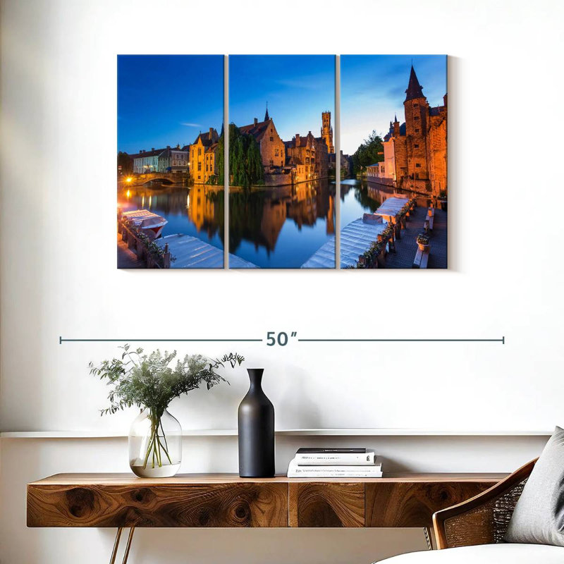 Bruges Old Town, 24" H x 38" W