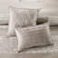 Literie en chenille de très grande taille taupe - 7 pièces avec édredon lavable à la machine et élégant-118651958-118651960