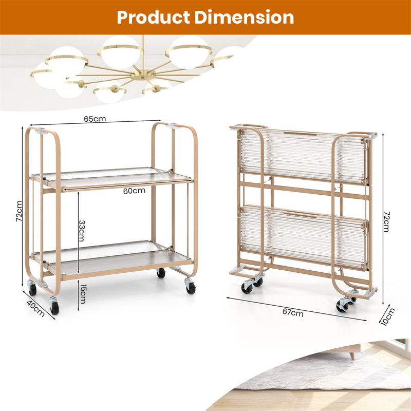 Balvir Metal Bar Cart