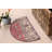 Vintage Turkish Small Round Antique Rug Ideal For Door Mat Use In Vibrant Red Tone