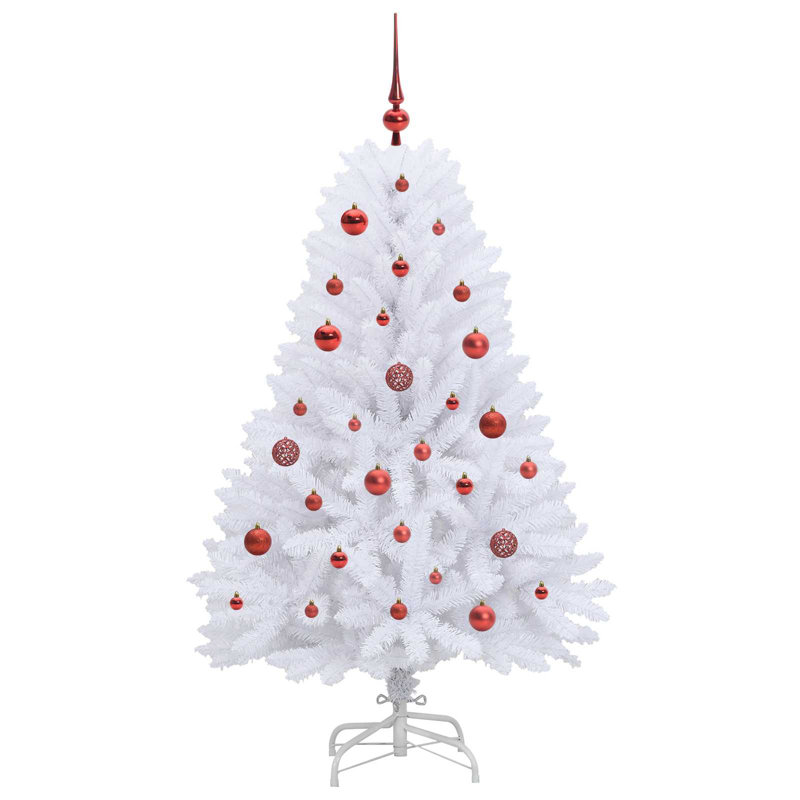 150cm H Lighted Artificial Christmas Tree, Red