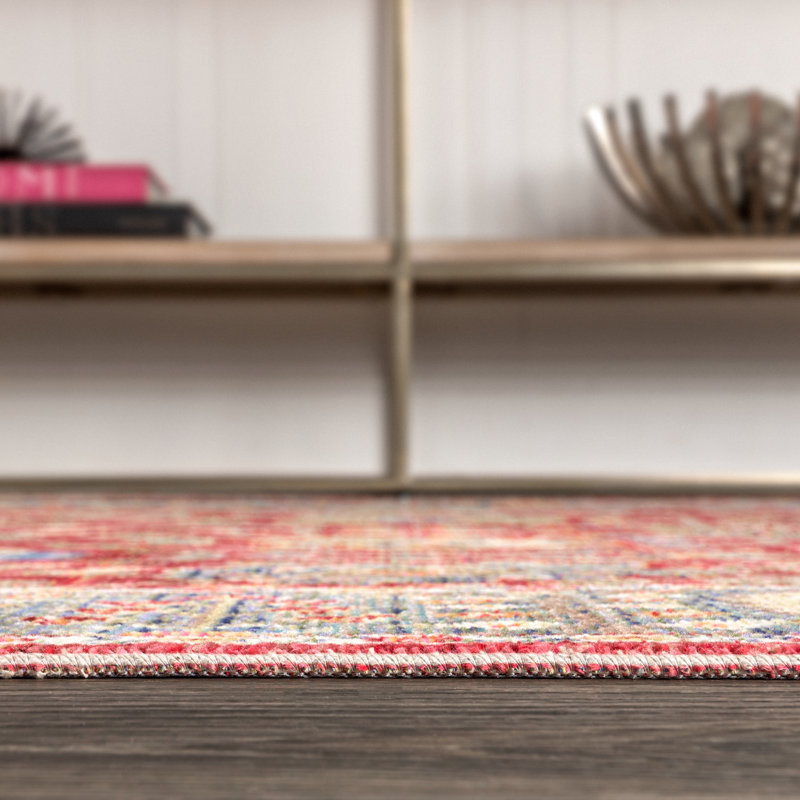 Stgermain Flower and Vine Burgundy Rug, Rectangle 5'3" x 7'7"