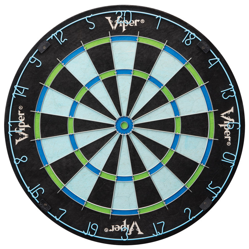 Viper Chroma Sisal Bristle Dartboard, 17.75 Inch Blue and Green Face
