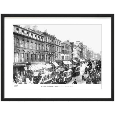 Manchester, Market Street 1889 by Francis Frith - Single Picture Frame Print
