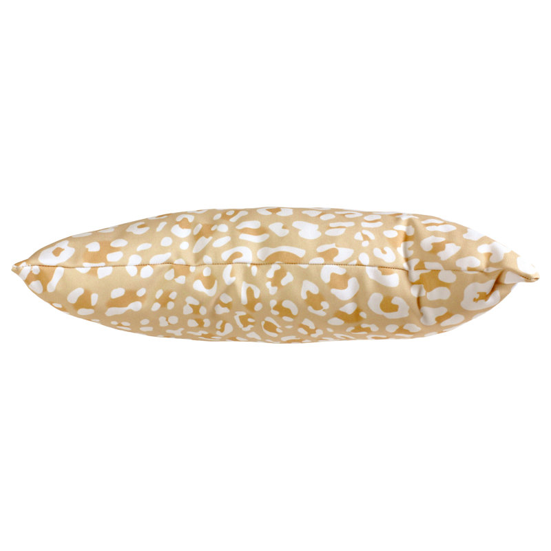 Housse de coussin rectangulaire en polyester , Brun clair / blanc
