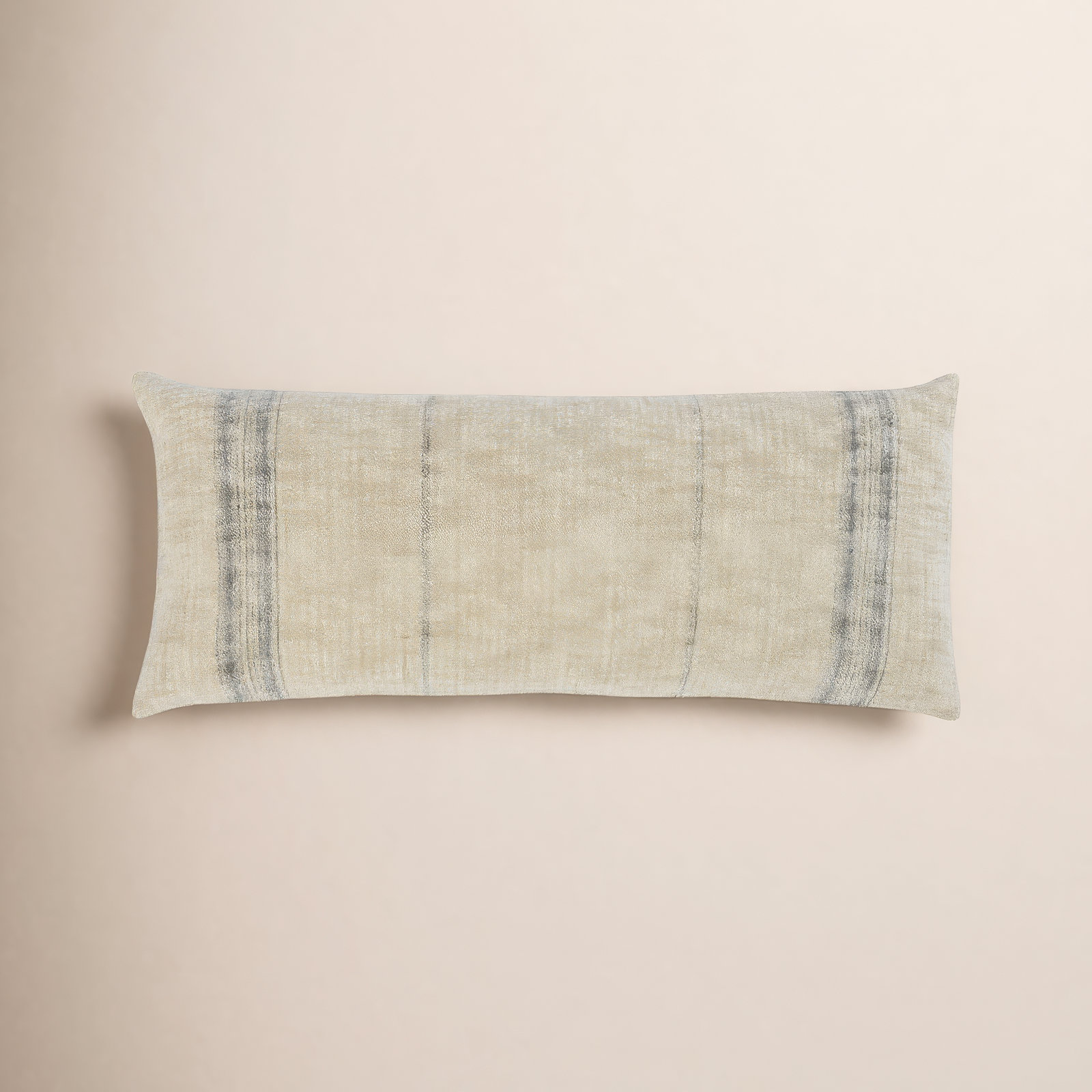 Silverton Throw Pillow, Natural/Black, 16" x 36", Rectangular