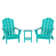 Moncrief 2 - Person Plastic Folding Adirondack Chair with Table