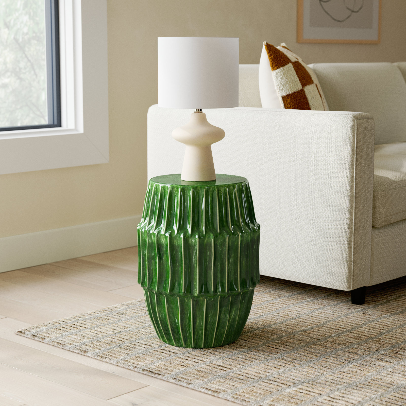 Waneka End Table, Green