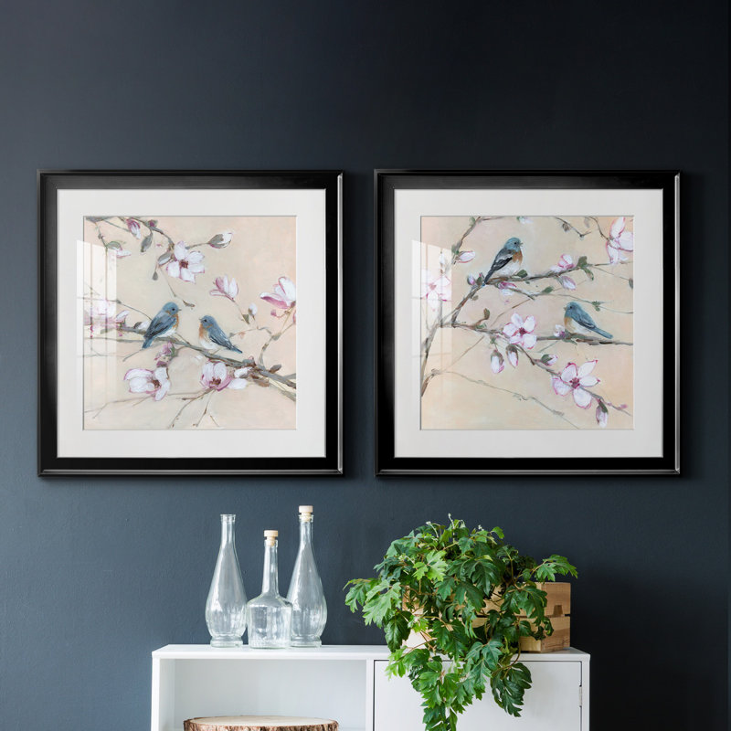 «Sweet Sounds of Summer I», ensemble de 2 reproductions d'art encadrées, H 17,5 po x l 35 po x P 1,5 po, Papier encadré noir