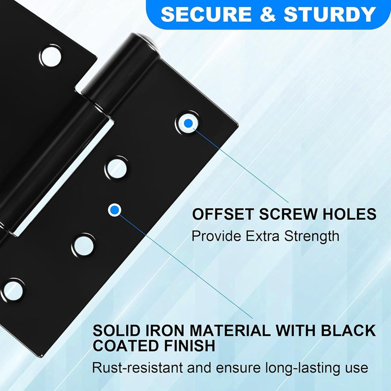 Heavy Duty Gate Hinges 3.5 Inch 4 Pack Extra Thick Industrial T ...